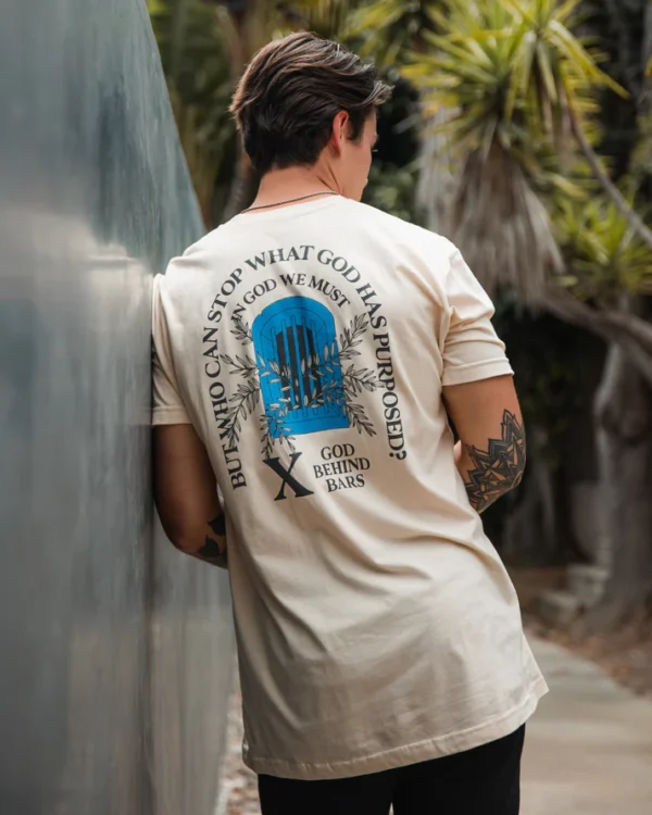 God Behind Bars "God's Purpose" Sand Tee - Image 2
