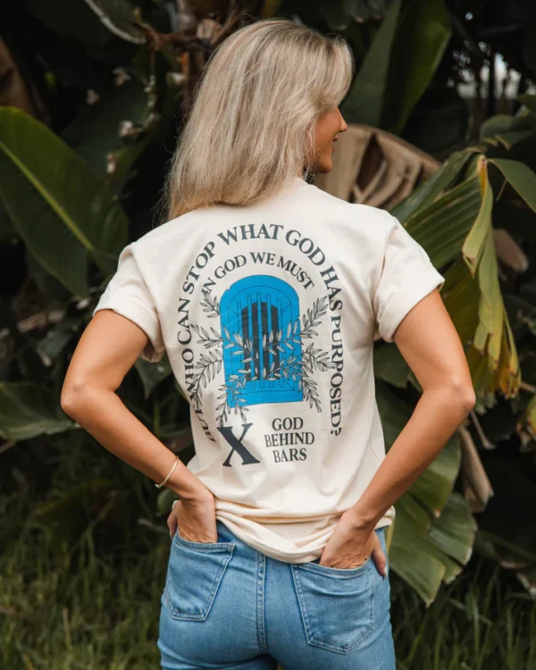 God Behind Bars "God's Purpose" Sand Tee - Image 3