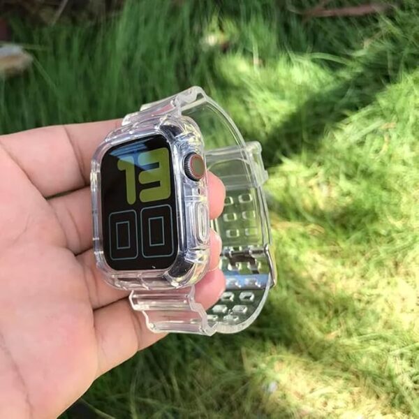 Transparent TPU Strap with Protective Case for Apple Watch 49 mm - Image 6