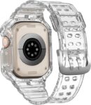 Transparent TPU Strap with Protective Case for Apple Watch 49 mm