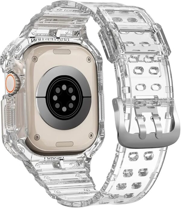 Transparent TPU Strap with Protective Case for Apple Watch 49 mm - Image 2