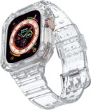 Transparent TPU Strap with Protective Case for Apple Watch 49 mm